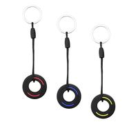 Tabanzhe 3 Pcs F1 Racing Tyre Keyring,Cute Mini Formula 1 Racing Tyre Keychain with Ultra Soft Rubber, Simulation Car Tyre Key Ring for Car Decoration Accessories, Gifts for Men and Women