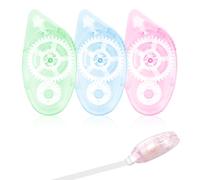 Tabanzhe 3 PCS Glue Roller - Double-Sided Tape, Permanent Adhesive Glue Tape Dispenser Transparent, Scrapbook Accessories, Scrapbook Runner Tape for Crafting, Photo, Journal, Cards