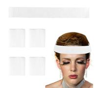 Tabanzhe 30PCS Disposable Spa Facial Headbands Stretch Non-Woven Headband Wrap with Adjustable Magic Tape Elastic Soft Skin Care Hair Band for Women Girls Salons Beauty Esthetician(White)