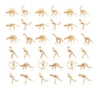 Tabanzhe 36PCS Dinosaur Bones, Mini Dinosaur Fossils Skeleton Figures,Dino Bones Dinosaurs Party Decorations Bag Fillers for Science Activities Birthday