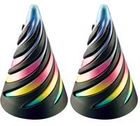Tabanzhe 3D Printed Spiral Cone Fidget - Pyramid Pass Through Fidget, Mini Vortex Desktop Sculpture for Stress Anxiety Relief, Home & Office Decoration (Pack of 2)