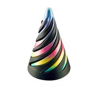 Tabanzhe 3D Printed Spiral Cone Fidget - Pyramid Pass Through Fidget, Mini Vortex Desktop Sculpture for Stress Anxiety Relief, Home & Office Decoration