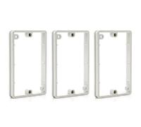 Tabanzhe 3Pcs 20mm Double Socket Spacer,2-Gang Socket Extender,Back Box Extender Wall Box Spacer for UK Sockets,Electrical Outlet Extension for Tiled or Panelled Walls Home Office,White