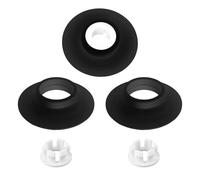 Tabanzhe 3PCS Flush Valve Seal for Ideal Standard Toilet Cistern Replacement Flush Value Seal and Clip for SV01967(Black)