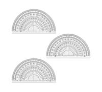 Tabanzhe 3PCS Plastic Protractors - 180 Degree 4-Inch Clear Math Protractor for Angle Measurement, Students, Teachers, School, Office Use