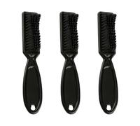 Tabanzhe 3PCS Professional Fade Brush Set - Barber Beard and Hair Cleaning Brush for Clipper, Styling Tool for Men and Women (Black)