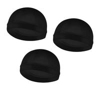 Tabanzhe 3Pcs Silky Wave Caps for Men 360 540 720 Waves,Soft Breathable Satin Elastic Band Headwear Unisex Skullies Beanie Hat for Running, Cycling & Sleeping