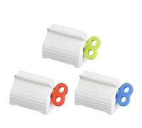 Tabanzhe 3pcs Toothpaste Tube Squeezer,Bathroom Toothpaste Tube Squeezer,Manual Toothpaste Squeezer,Toothpaste Clip Facial Wash Holder,Toothpaste Roller - Convenient for Your Life (Red/Blue/Green)