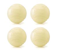 Tabanzhe 4 Pack Glow in the Dark Dog Ball,Light Up Dog Balls 5cm,Bouncing Dog Toy for Small Medium Dogs,Interactive Fetch Ball,Durable TPR Chew Toy for Teeth Cleaning and Night Play