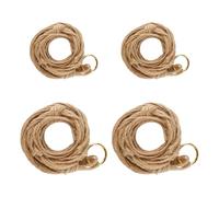 Tabanzhe 4 Pack Macrame Plant Hangers - Cotton Rope Planters Basket with Hanging Rings - Wall Hanging Flower Pot Plant Holder for Garden, Balcony, Indoor & Outdoor Decoration (80cm & 100cm)