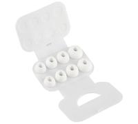Tabanzhe 4 Pairs Soft Silicone Ear Tips with Noise Reduction Holes,White Secure Fit Earbud Replacements,Fits Charging Case,Compatible with AirPods Pro/Pro 2 (XS/S/M/L)