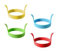 Tabanzhe 4 PCS Silicone Egg Rings for Frying,Non-Stick Pancake Rings,Round Egg Moulds Cooking Ring for McMuffins Crumpets Breakfast and Perfect Fried Eggs