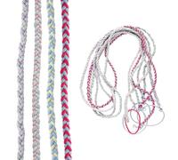 Tabanzhe 4 PCS Spiral Braided Hair Ties,No Damage Elastic Ponytail Holders Hairs Bands for Women & Girls,Colourful Hair Ties for Long Thick Curly Thin Hairs,Gym,Swimming,Diving,Riding