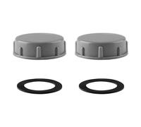 Tabanzhe 45mm Kitchen Sink Waste Pipe Blanking Cap - 2PCS Trap Blanking Cap with Female Thread and Washer for Washing Machine, Appliance, Pipe End Sealing