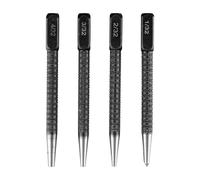 Tabanzhe 4PCS Centre Punch Set - Positioning Nail Punches 1/32"-4/32" Portable Durable Steel Punch Tools for Metal Wood Drilling & Marking
