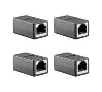 Tabanzhe 4PCS RJ45 Coupler Ethernet Extension Adapter Network Connector Female to Female for Cat7/Cat6/Cat5e/Cat5 LAN Ethernet Network Cable Connector