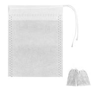 Tabanzhe 50 Pack Muslin Bags-8 x 10 cm Empty Tea Mesh Drawstring Bags Small Resuable Tea Filter Brew Bags for Loose Tea Coffee Filtering Isolating Spices Storage Empty Tea Infuser Cheesecloth Bags