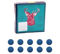 Tabanzhe 50 Pcs Pool Cue Tips, 10mm Blue Diamond Leather Snooker Cue Tips, Billiard Pool Stick Replacement Tip for Pools Cues and Snooker Accessories