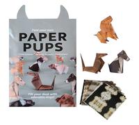 Tabanzhe 50 Sheets DIY Origami Paper Kit,Dog Pattern Folding Paper Craft Supplies,3D Paper Animal Making Set for Handmade Decorations Desk Display Craft Projects Gift for Dog Lovers