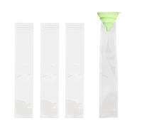 Tabanzhe 50PCS Ice Pop Bags,Disposable Safe Popsicle Mold Pouches with Funnel,DIY Zip-Top Ice Lolly Bags Freezer Tubes Maker for Yogurt Juice Fruit Ice Cream Sticks Making