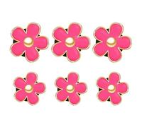 Tabanzhe 6 PCS Daisy Flower Car Air Freshener Air Vent Clip,Cute Funny Car Air Conditioning Outlet Accessories,Car Inter Charm Decor for Women Girl Men(rose Red)