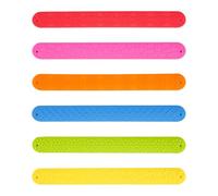Tabanzhe 6 Pcs Sensory Slap Bracelets - Textured Silicone Fidget Bands for Stress Relief Anxiety Calming, Wearable Wristbands for Travel Office Classroom