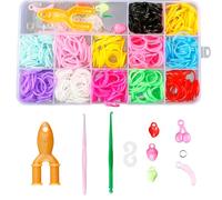 Tabanzhe 600PCS Loom Bands-12 Colors Loom Bands Refill Colorful Twist Band Starter Kit for DIY Friendship Bracelet Jewellery Making Gift