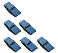 Tabanzhe 6PCS Fishing Rod Strap Adjustable Velcro Bait Straps, Spinning Rod Belts Ties Fishing Tackle Tie Bag Accessories - Elasticated Telescopic Rod Guide Ring Fixing Straps (Blue)