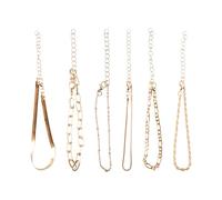 Tabanzhe 6PCS Gold Bracelet for Women Stacking Bracelets Bangle Cuff Bracelet Cuban Figaro Herringbone Bead Chain Adjustable CZ Link Charm Gold Bracelets for Women Girls