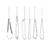 Tabanzhe 6PCS Silver Bracelet for Women Stacking Bracelets Bangle Cuff Bracelet Cuban Figaro Herringbone Bead Chain Adjustable CZ Link Charm Silver Bracelets for Women Girls