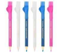 Tabanzhe 6PCS Tri-Colour Tailors Chalk Marker - Sewing Chalk Marker with Brush, Handmade Chalk Marker Tri-Colour Set for Sewing Markers, Home Sewing and Tailoring, Sewing and Crafting Essentials