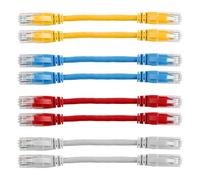Tabanzhe 8 Pcs Short Cat6 Ethernet Patch Cables 0.3 Meter-High-Speed 1000Mbps LAN Network Cables with RJ45 Connectors for Router Modem Switch Server(4 Colors)