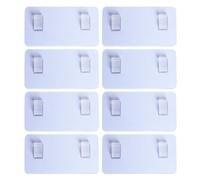 Tabanzhe 8 PCS Strong Adhesive Sticker Hooks,Waterproof Heavy-Duty Wall Adhesives Hooks,Bathroom Wall Shelf Hooks,Transparent No Drilling Hook,for Corner Shelf Bathroom Shower