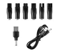 Tabanzhe 8PCS Universal Electric Shaver Charger Kit - Razor Charger Cord Replacement USB Shaver Charger Adapter for lectric Shaver Hair Clippers Desk Lamps Bathroom Travel