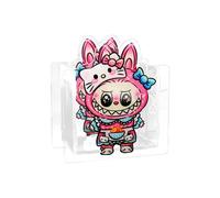 Tabanzhe Acrylic Pen Holder Pencil Holder Cup Tidy Pen Pot Desktop Stationery Pot Makeup Brush Storage Organizer Box with Cute Cartoon Pattern for Students Office School Home(Style A)