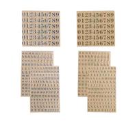 Tabanzhe Alphabet Number Stickers-3mm Mini Letters Stickers Glitter Self Adhesive Number Stickers for Epoxy Resin Casting Decoration Nail Art Scrapbook DIY Crafts(Gold and Silver)