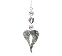 Tabanzhe Angel Wings Sun Catcher for Windows,Crystal Hanging Suncatcher with Angel Wings Design,Rainbow Maker Window Decoration for Home Garden Balcony Decor,Guardian Angel Ornament