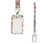 Tabanzhe Autism Awareness Lanyard with Card Holder-Rainbow Puzzle ID Card Neck Strap Disability Lanyard for Special ED Teachers Kids Teens ID Badges Name Tag Key