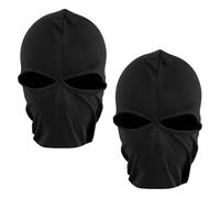 Tabanzhe Balaclava Ski Mask,Full Face Mask 2 Hole Breathable Lightweight Knit Face Cover,Warm Neck Warmer for Winter Sports Skiing Cycling Outdoor Activities Black