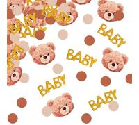 Tabanzhe Bear Baby Shower Confetti 100 Pcs - Paper Baby Dots Table Scatter Decoration for Boys & Girls,Gender Reveal,Birthday Party & Home Party Decor