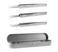 Tabanzhe Blackhead Remover Tweezers Kit - 3PCS Stainless Steel Pimple Popper Tool Set, Acne Comedone Extractor for Facial Care, Whitehead Blemish Removal Tools