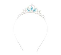 Tabanzhe Blue Rhinestone Princess Crown,Girls Elegant Crystal Tiara Crown Headband,Bride Wedding Hair Hoop Hair Accessory for Women Girls Birthday Christmas Decoration Dress Up Cosplay