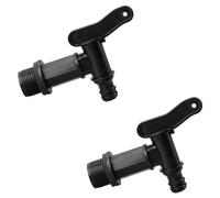Tabanzhe Brand 2Pcs Water Butt Tap Replacement Taps - Efficient Water Management for Your Garden, Plastic Tap for Water Butt Hose Connector,IBC Tank Fitting Adapter
