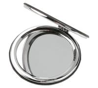 Tabanzhe Brand Portable Folding Mirror - Round Double-Sided, Compact, Travel-Friendly Beauty Accessory for On-the-Go Glam (1Pcs, Black)