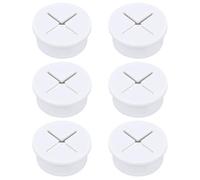 Tabanzhe Cable Cord Grommet-6PCS 25mm Flexible White Rubber Desk Hole Grommet Wire Hole Cover Wire Cable Cord Management Organizer for Office PC Desk