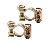 Tabanzhe Car Battery Terminal-2 PCS Universal Pure Brass Battery Terminals Clamps Positive Negative Car Battery Terminals Connectors for Car Boat RV Truck Motorbike