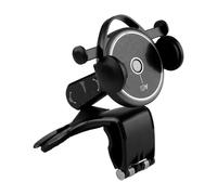 Tabanzhe Car Phone Holder Mount for Dashboard,360° Rotating Clip Stand with Adjustable Angle & One-Hand Operation-Universal Mobile Phone Cradle Compatible with Most Smartphones(Black)