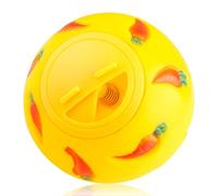 Tabanzhe Cat Treat Ball - Interactive Food Dispenser and Training Toy with Adjustable Feeding Hole for Dog, Hamster, Rabbit - Slow Feeder in Yellow