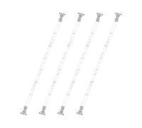 Tabanzhe Clear Bra Straps 4 Pairs Invisible Replacement Elastic Shoulder Straps Adjustable Transparent Strap with Metal Hooks for Women Girls Summer Party Gift