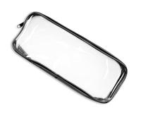 Tabanzhe Clear PVC Pencil Bag - Transparent Storage Case for Stationery Essentials (Black)